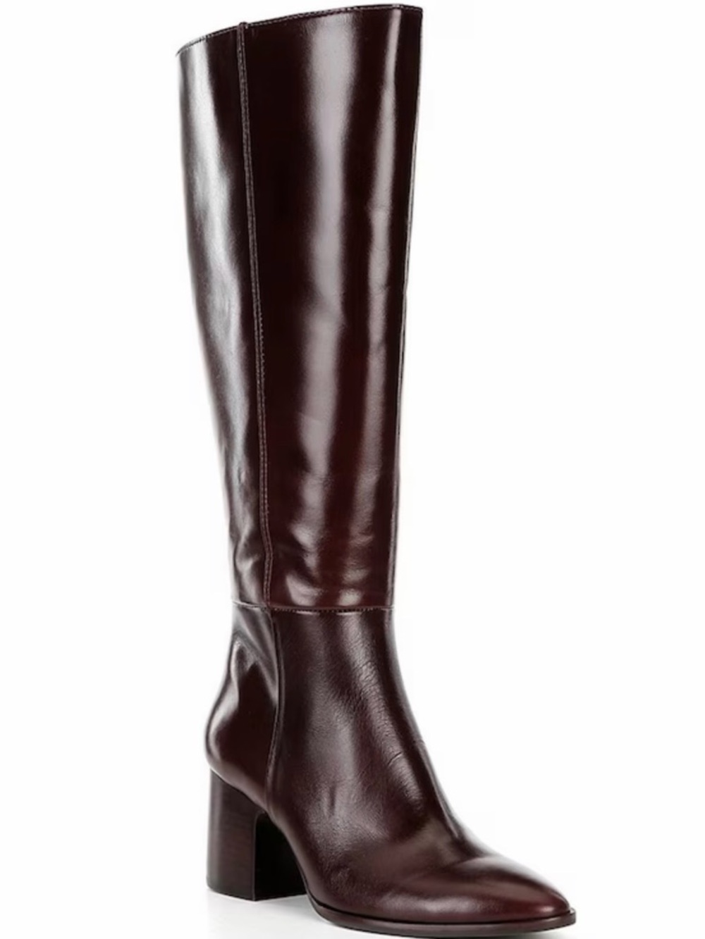 NWT Gianni Bini Tyrell Leather Block Heel Tall Dress Boots (Size 9 Narrow Calf)